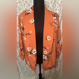 Plus size by Torrid Cropped Collared Floral Blazer Style Jacket